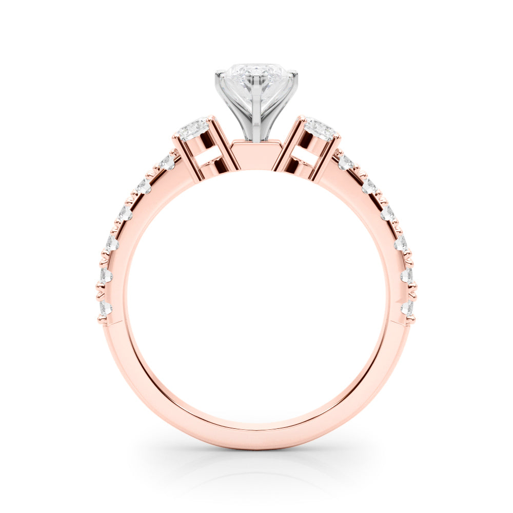 Regal Remount Ring Round Diamond Engagement Ring — 9K/18K Gold & Platinum