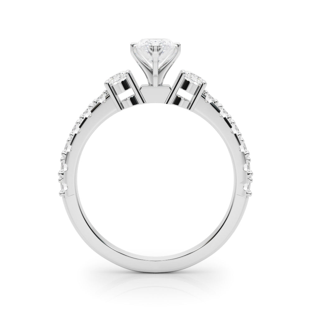 Regal Remount Ring Round Diamond Engagement Ring — 9K/18K Gold & Platinum