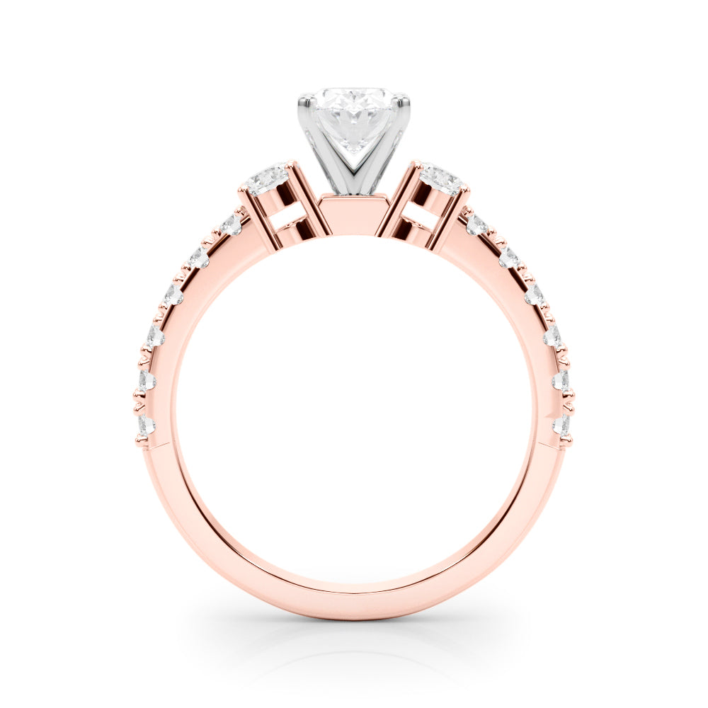 Regal Remount Ring Round Diamond Engagement Ring — 9K/18K Gold & Platinum