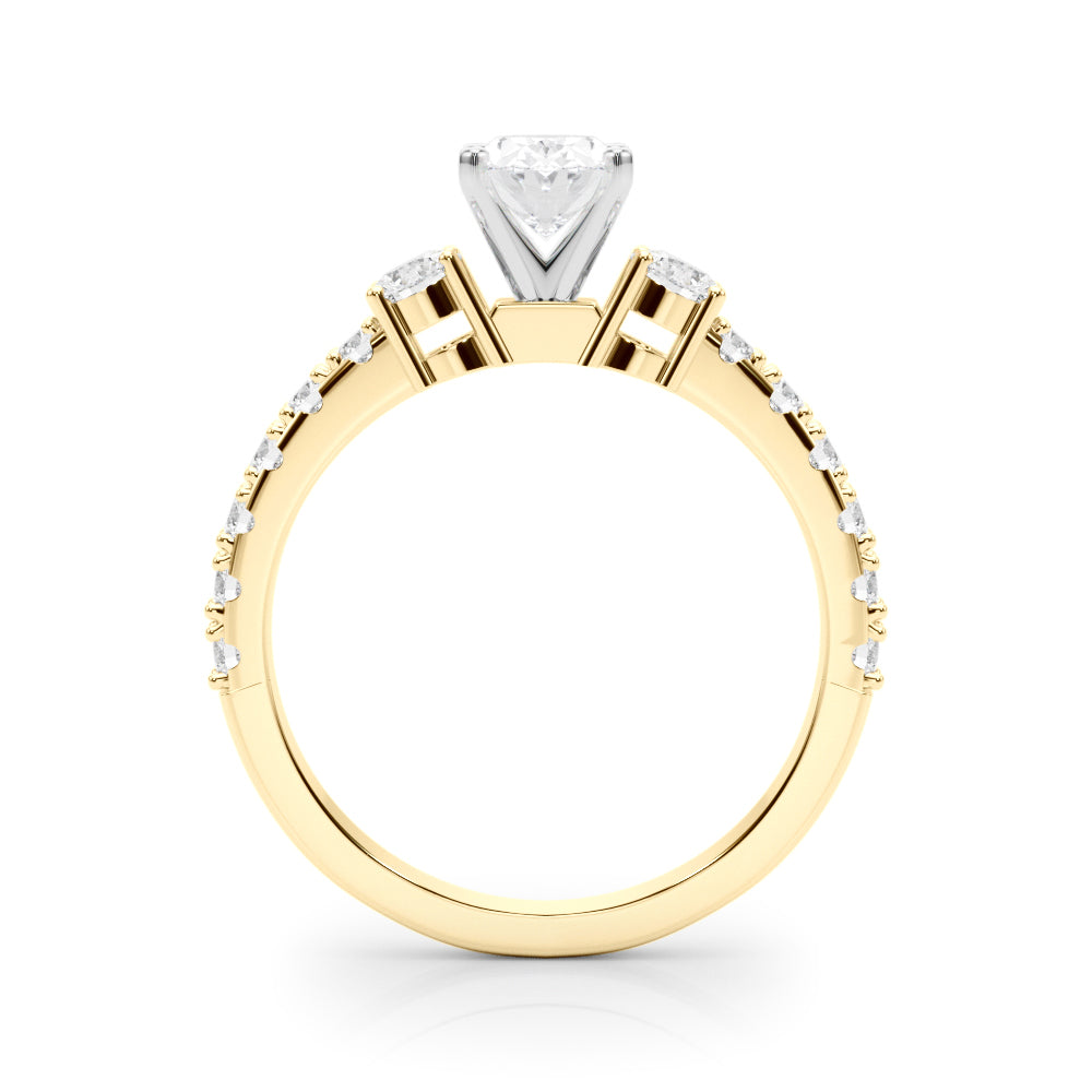 Regal Remount Ring Round Diamond Engagement Ring — 9K/18K Gold & Platinum