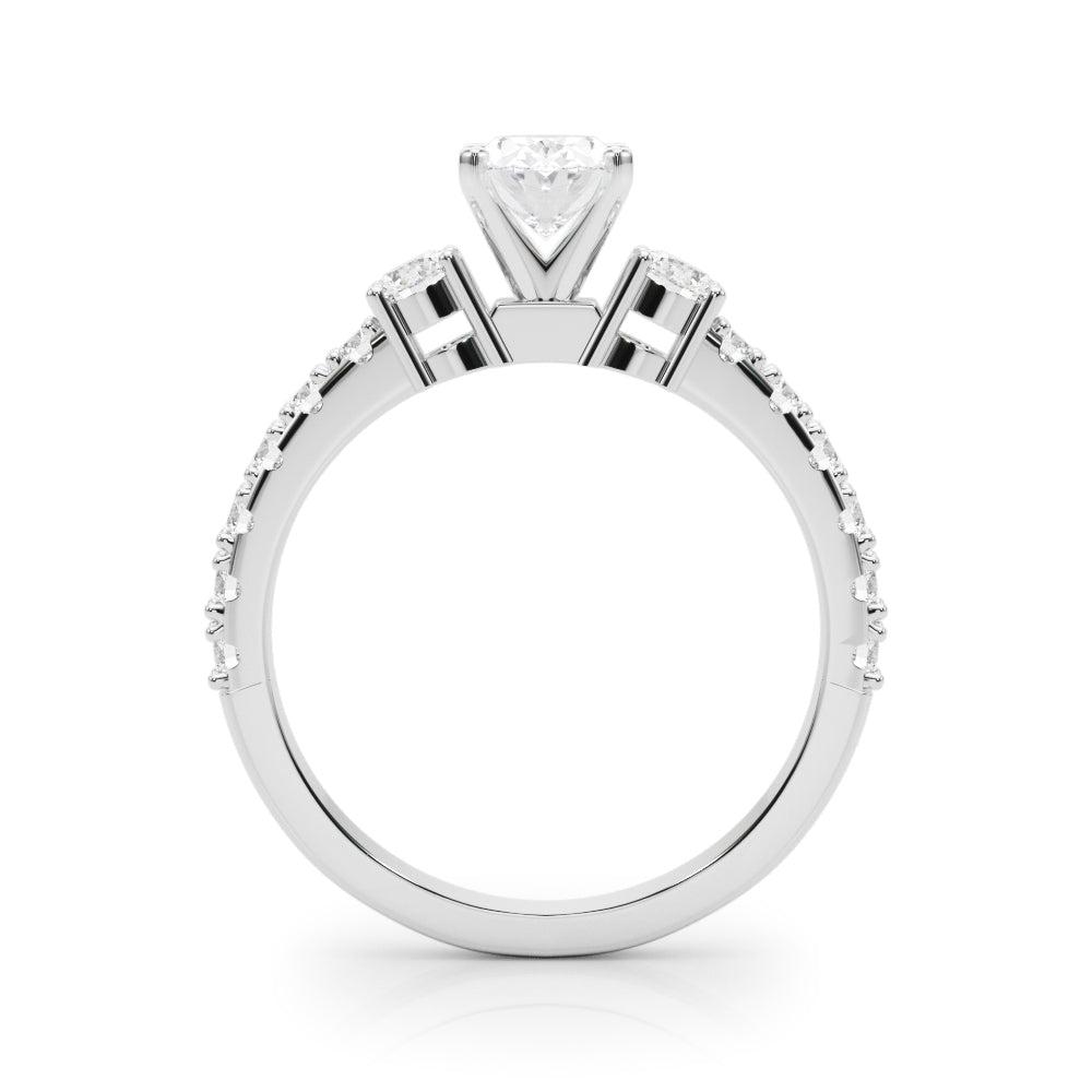 Regal Remount Ring Round Diamond Engagement Ring — 9K/18K Gold & Platinum