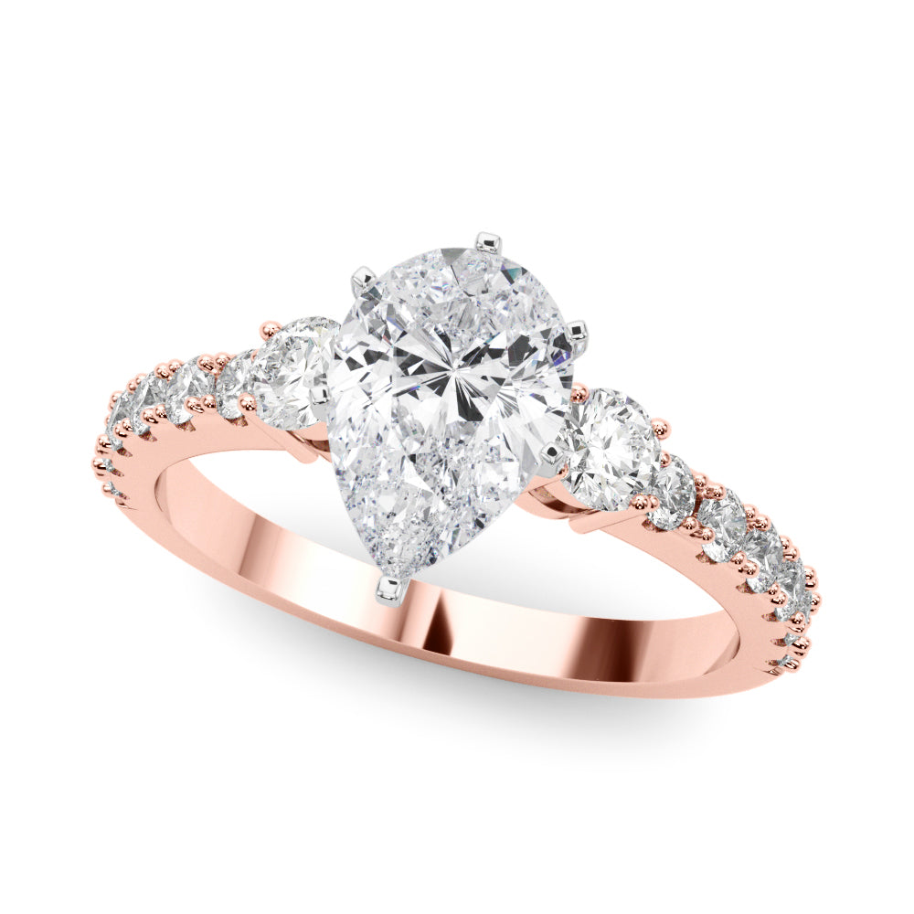 Regal Remount Ring Round Diamond Engagement Ring — 9K/18K Gold & Platinum