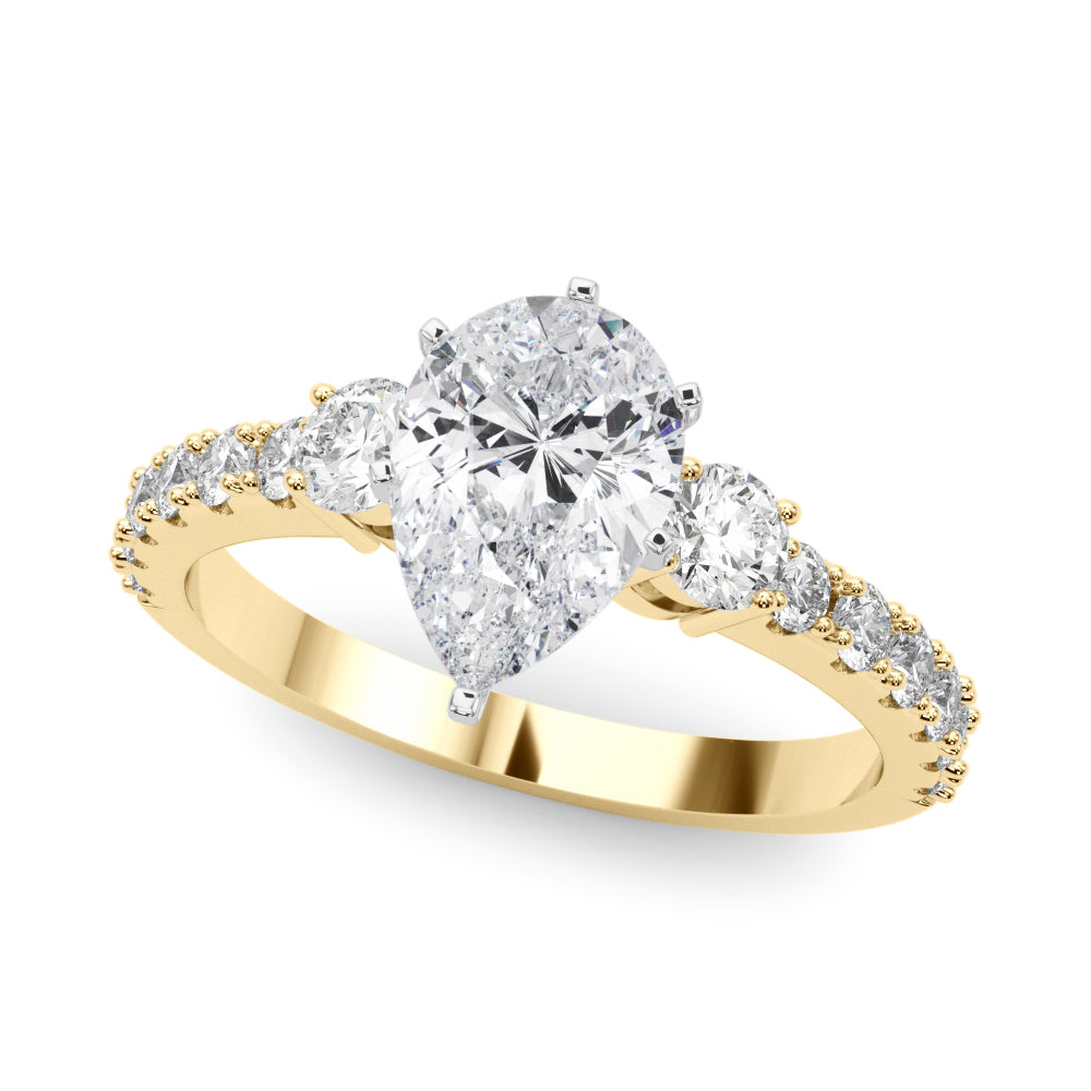 Regal Remount Ring Round Diamond Engagement Ring — 9K/18K Gold & Platinum