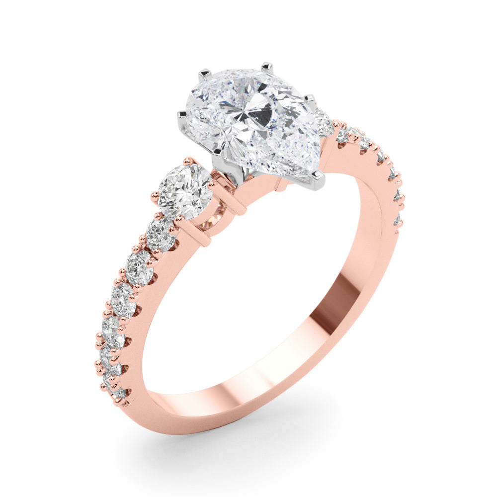 Regal Remount Ring Round Diamond Engagement Ring — 9K/18K Gold & Platinum