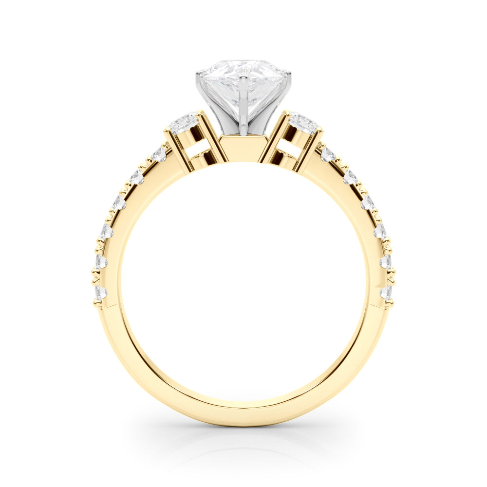 Regal Remount Ring Round Diamond Engagement Ring — 9K/18K Gold & Platinum
