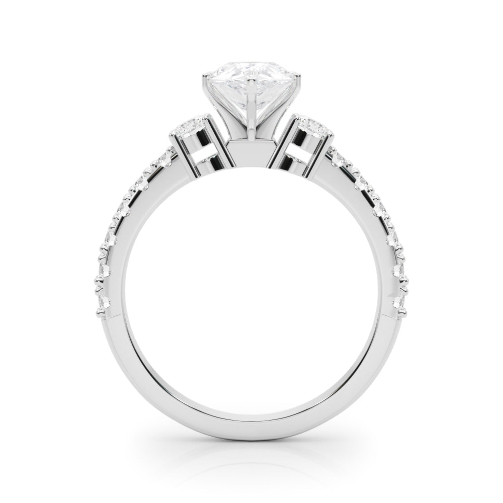 Regal Remount Ring Round Diamond Engagement Ring — 9K/18K Gold & Platinum