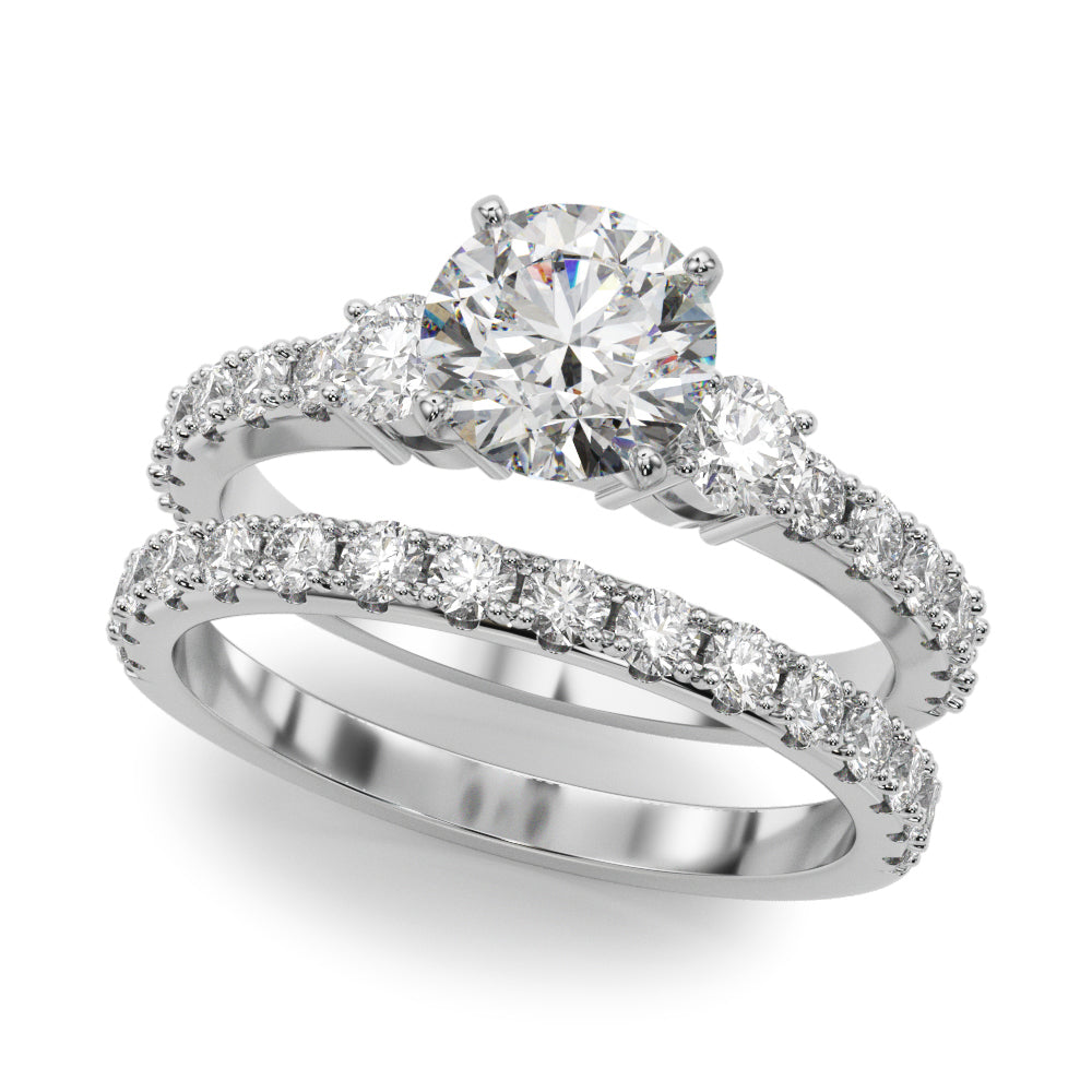Regal Remount Ring Round Diamond Engagement Ring — 9K/18K Gold & Platinum