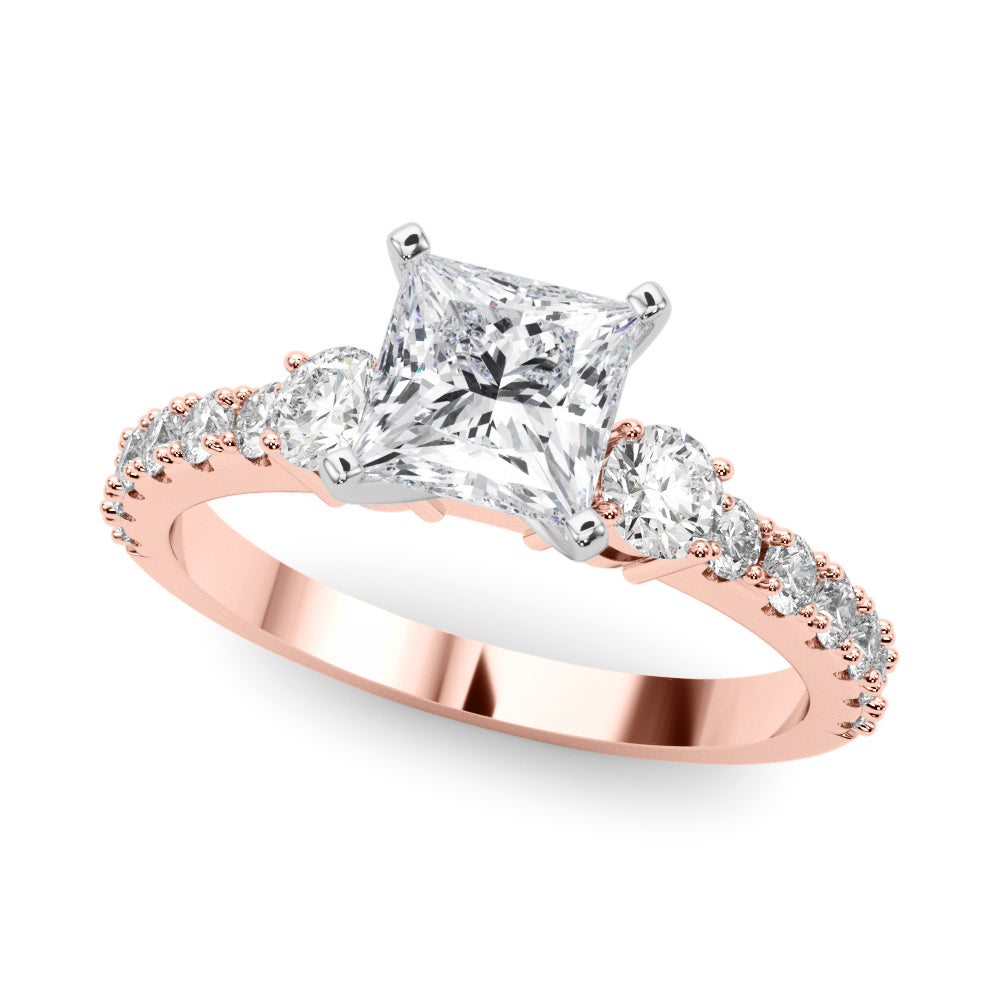 Regal Remount Ring Round Diamond Engagement Ring — 9K/18K Gold & Platinum