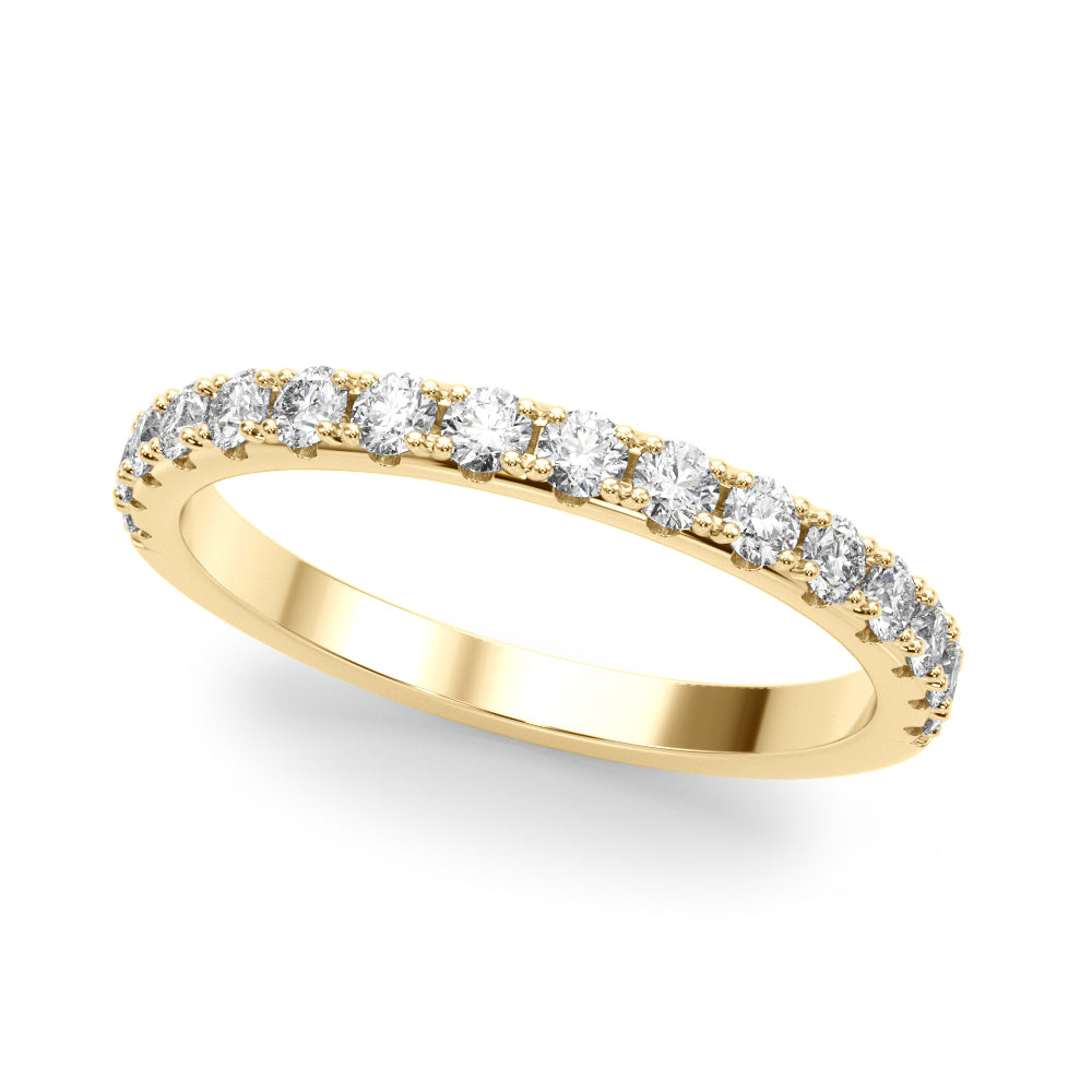 Prong Set Half Half Eternity Ring in Gold & Platinum
