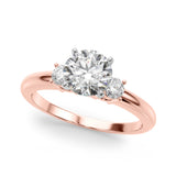Classic Remountring Round Diamond Engagement Ring — 9K/18K Gold & Platinum