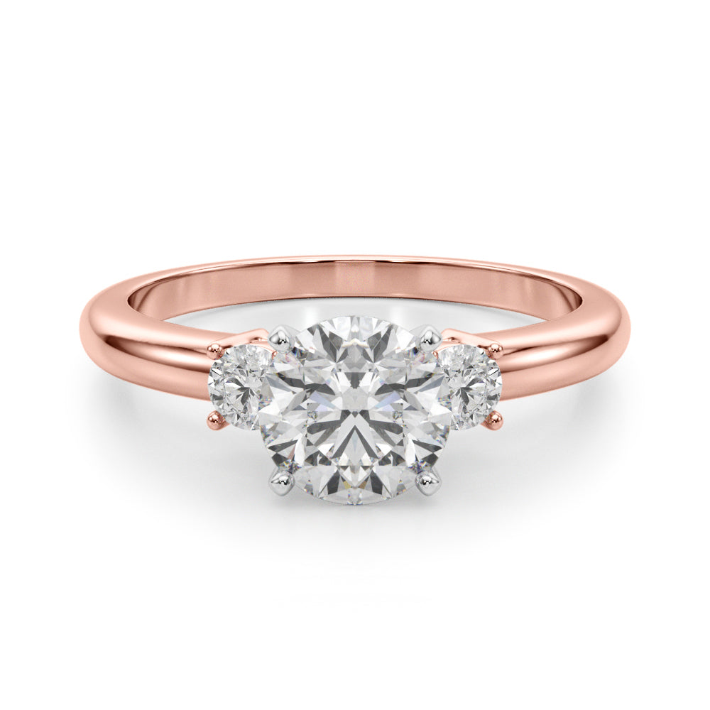 Classic Remountring Round Diamond Engagement Ring — 9K/18K Gold & Platinum