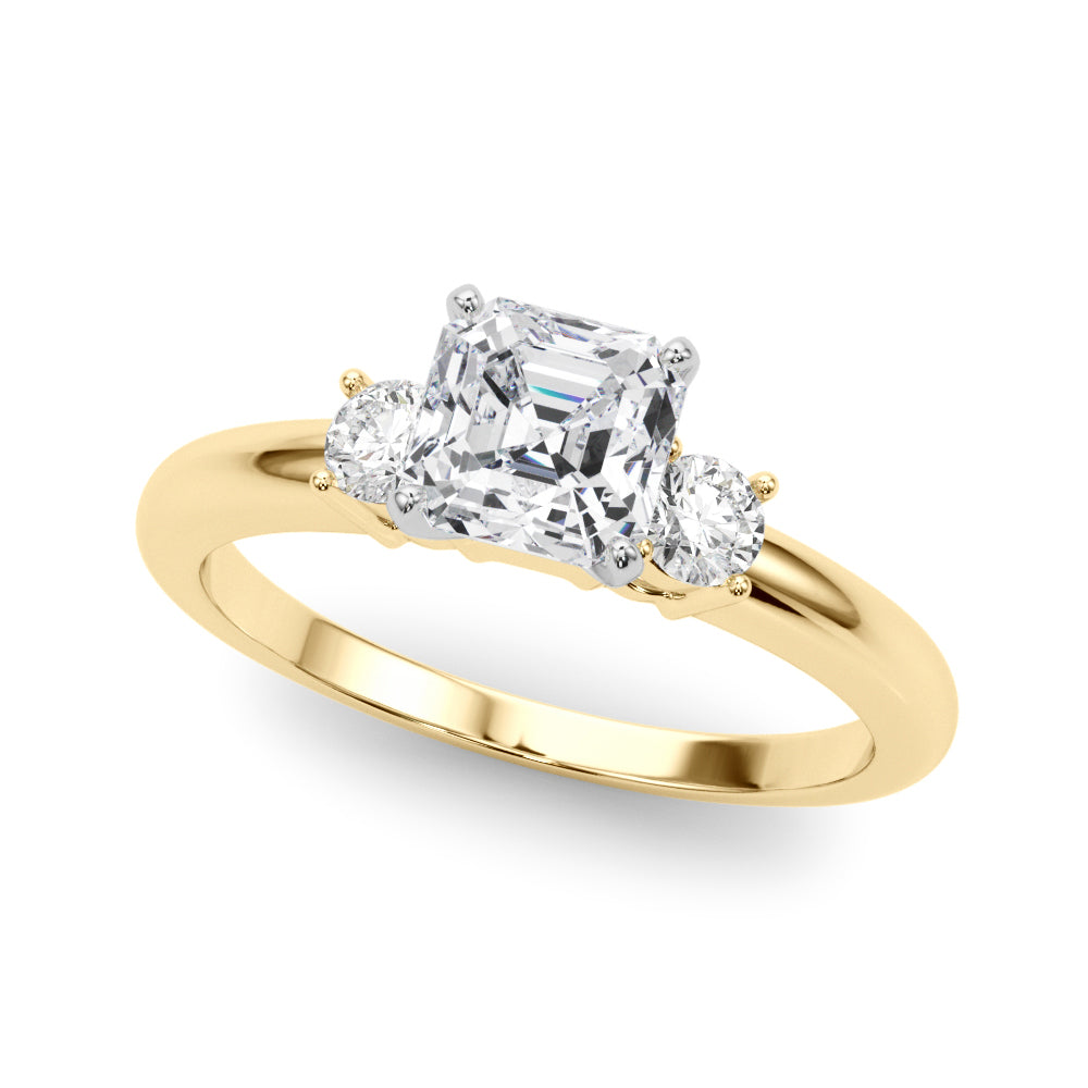 Classic Remountring Round Diamond Engagement Ring — 9K/18K Gold & Platinum