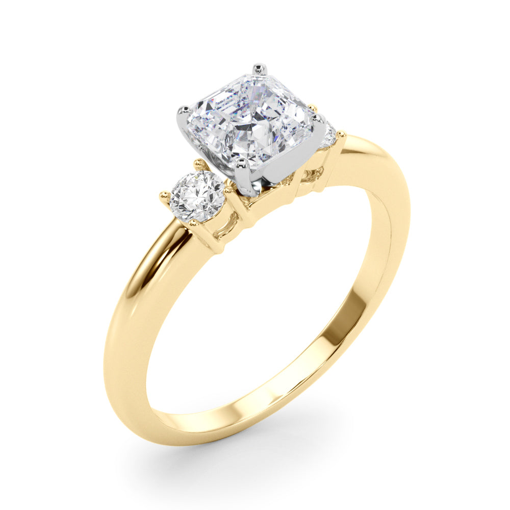 Classic Remountring Round Diamond Engagement Ring — 9K/18K Gold & Platinum