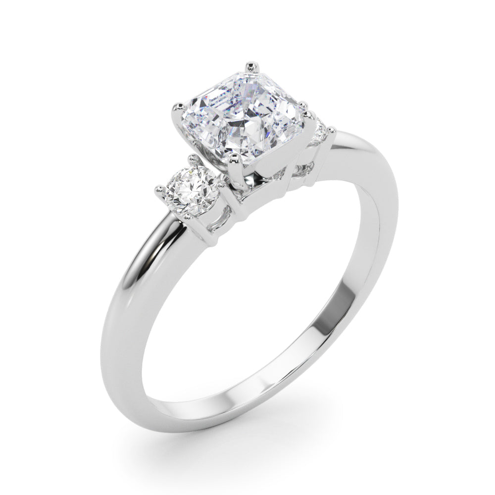 Classic Remountring Round Diamond Engagement Ring — 9K/18K Gold & Platinum