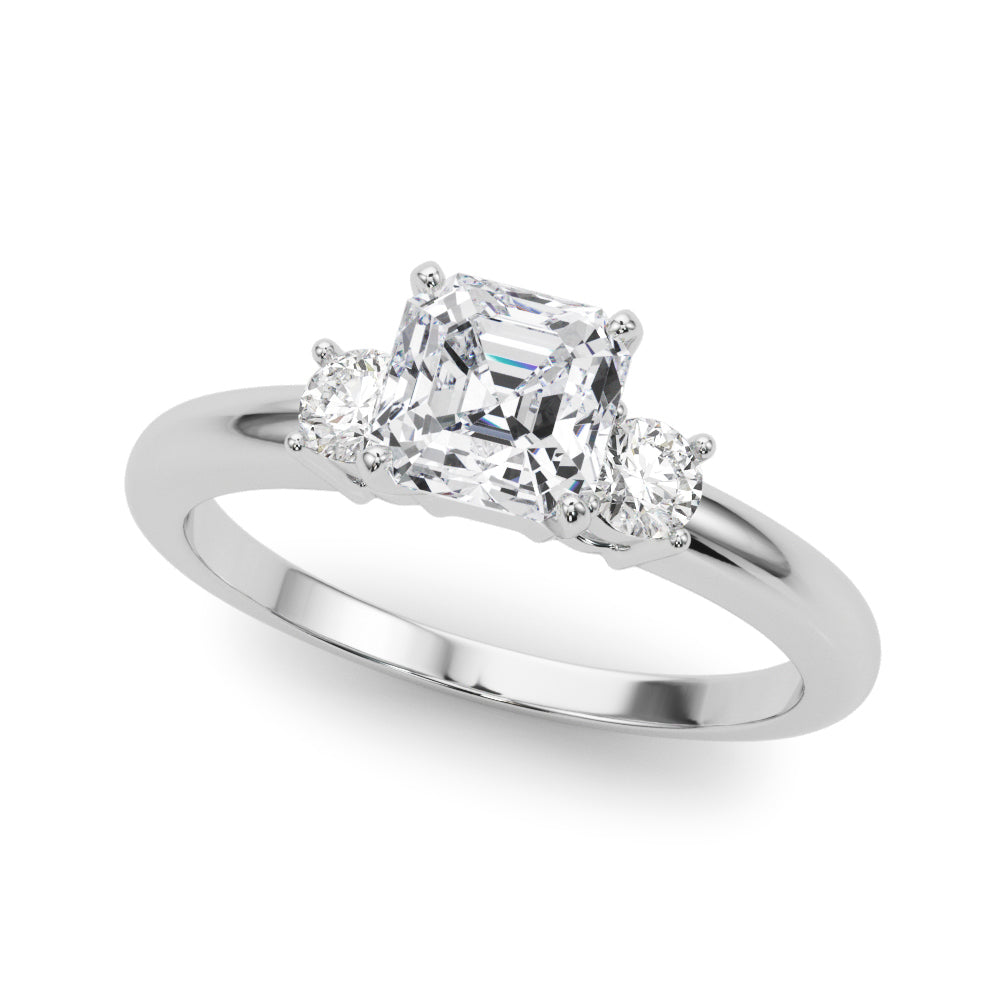 Classic Remountring Round Diamond Engagement Ring — 9K/18K Gold & Platinum