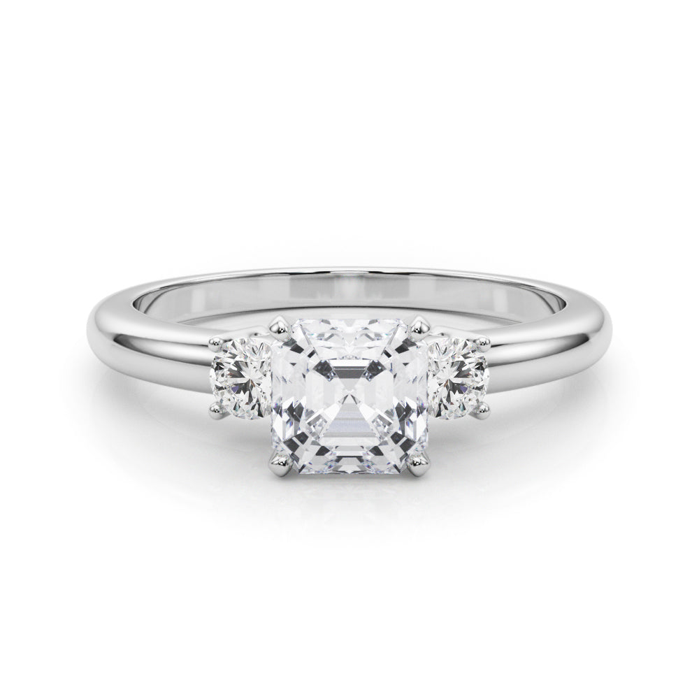 Classic Remountring Round Diamond Engagement Ring — 9K/18K Gold & Platinum