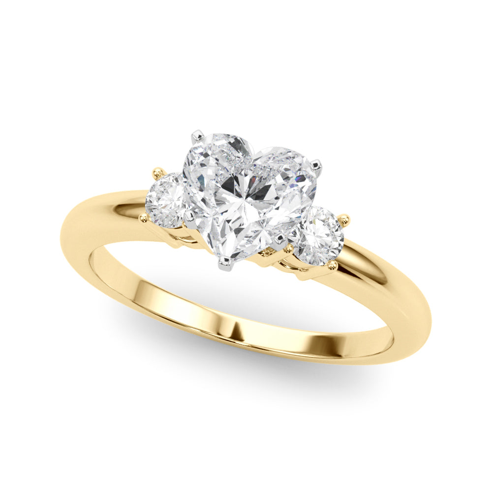 Classic Remountring Round Diamond Engagement Ring — 9K/18K Gold & Platinum