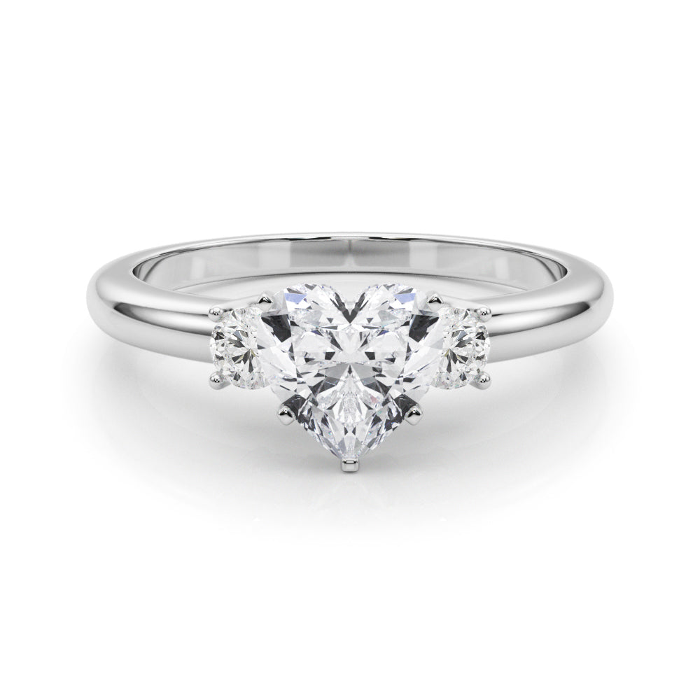 Classic Remountring Round Diamond Engagement Ring — 9K/18K Gold & Platinum
