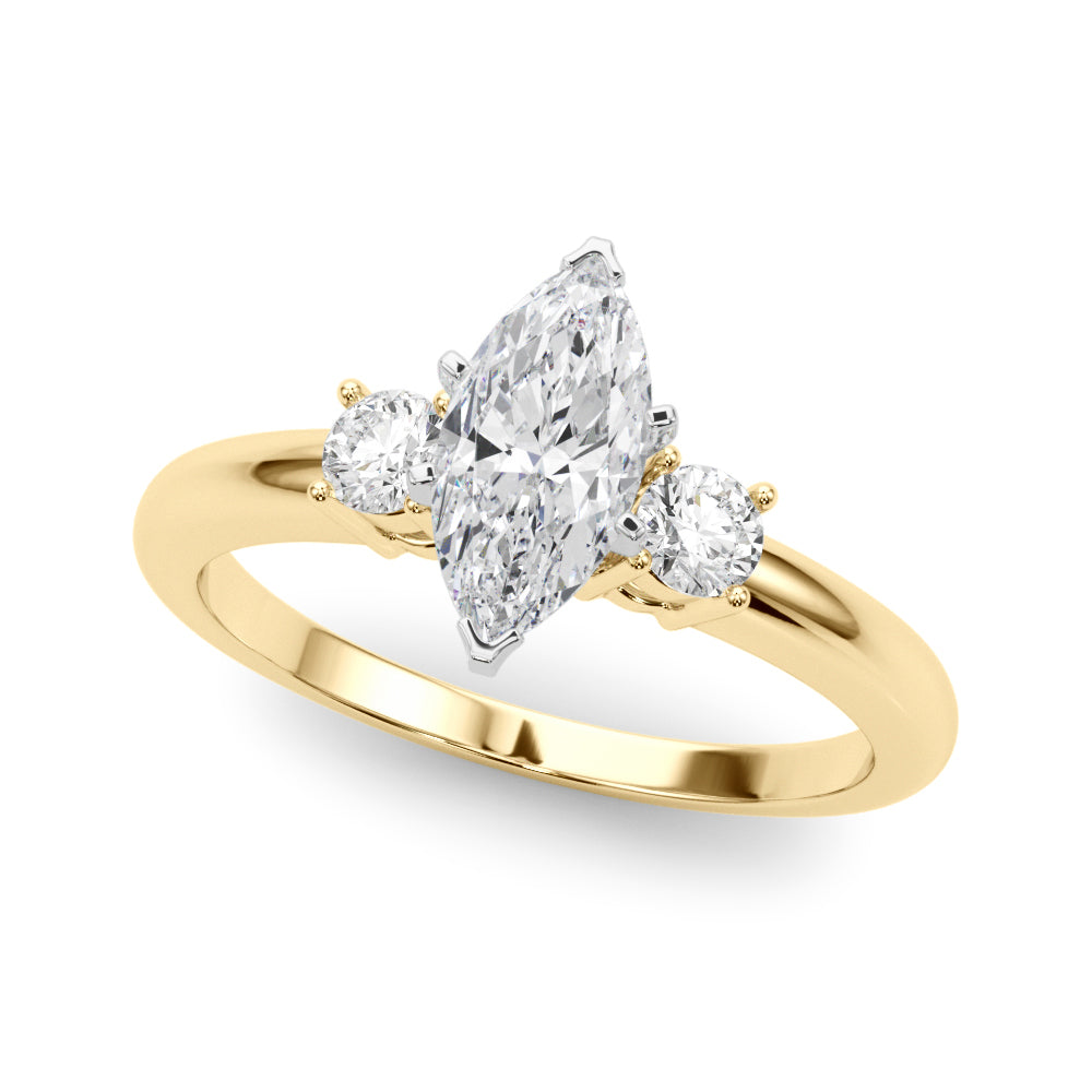 Classic Remountring Round Diamond Engagement Ring — 9K/18K Gold & Platinum