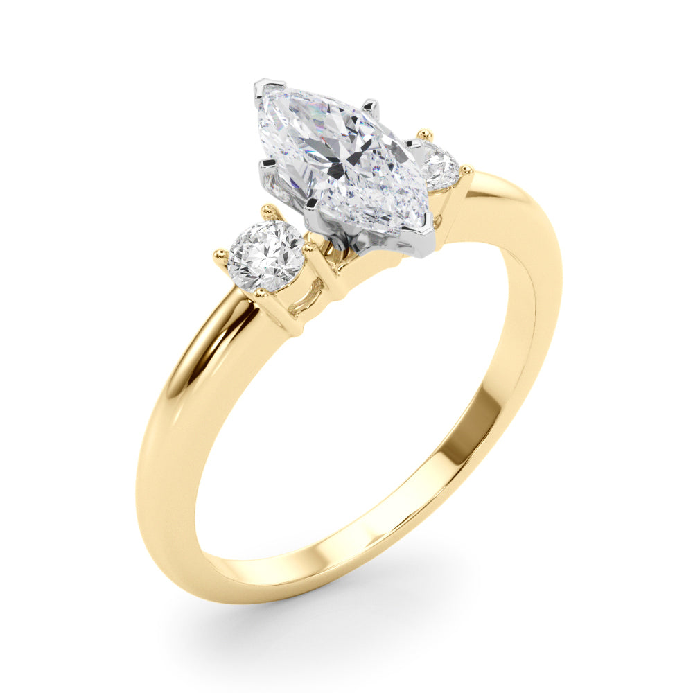 Classic Remountring Round Diamond Engagement Ring — 9K/18K Gold & Platinum