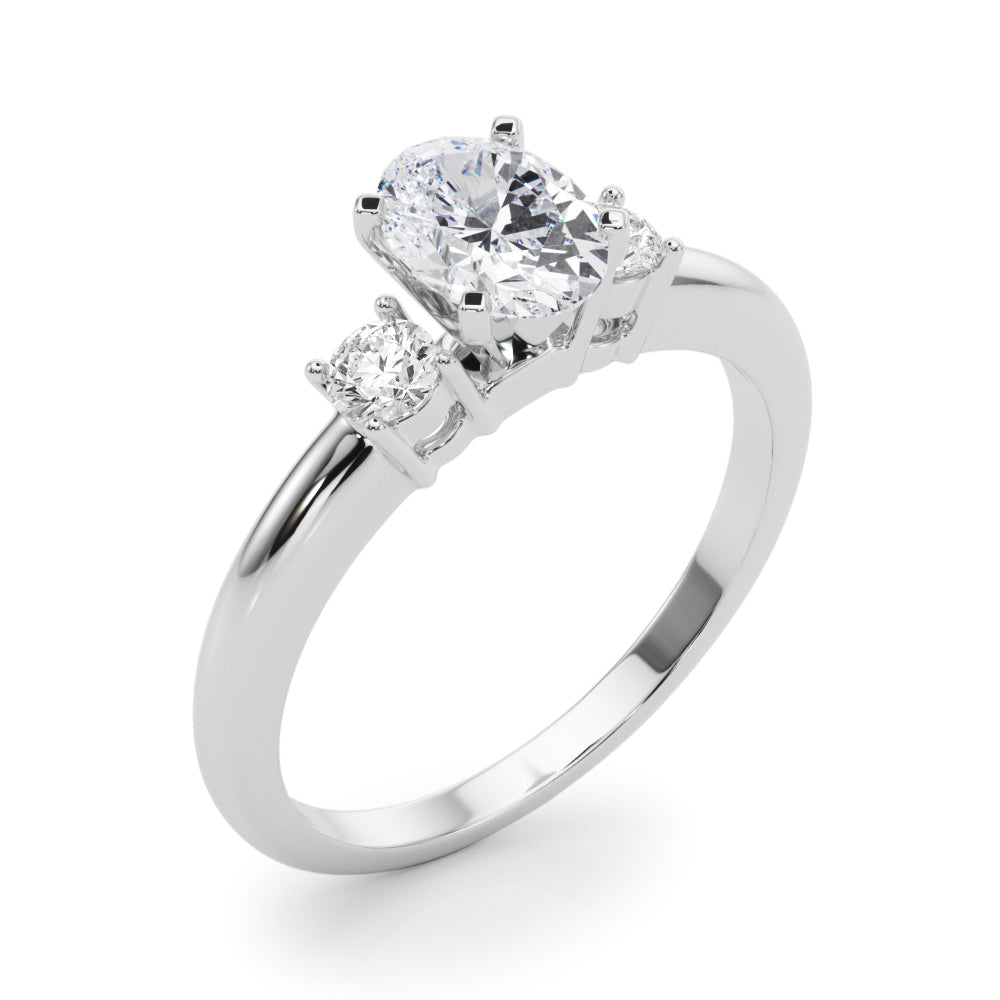 Classic Remountring Round Diamond Engagement Ring — 9K/18K Gold & Platinum