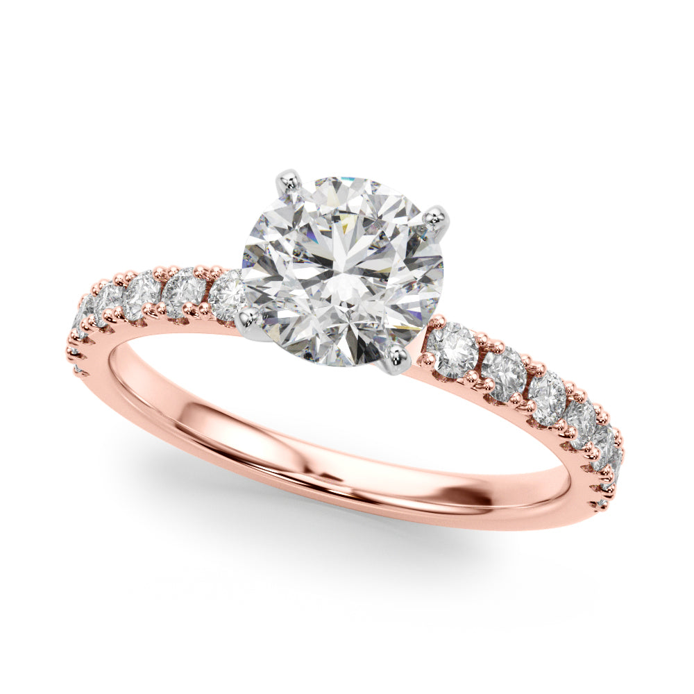 Sophisticated Remount Rng Round Diamond Engagement Ring — 9K/18K Gold & Platinum