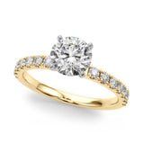 Sophisticated Remount Rng Round Diamond Engagement Ring — 9K/18K Gold & Platinum