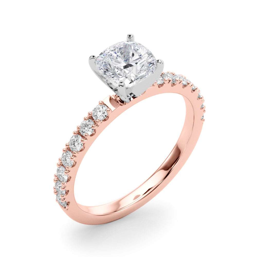 Sophisticated Remount Rng Round Diamond Engagement Ring — 9K/18K Gold & Platinum