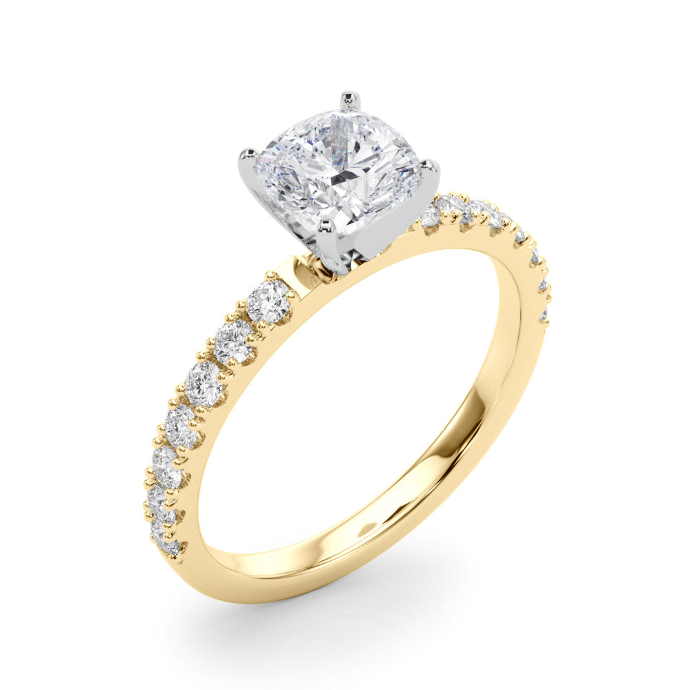 Sophisticated Remount Rng Round Diamond Engagement Ring — 9K/18K Gold & Platinum