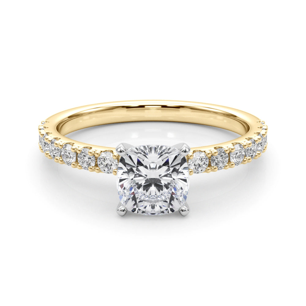 Sophisticated Remount Rng Round Diamond Engagement Ring — 9K/18K Gold & Platinum