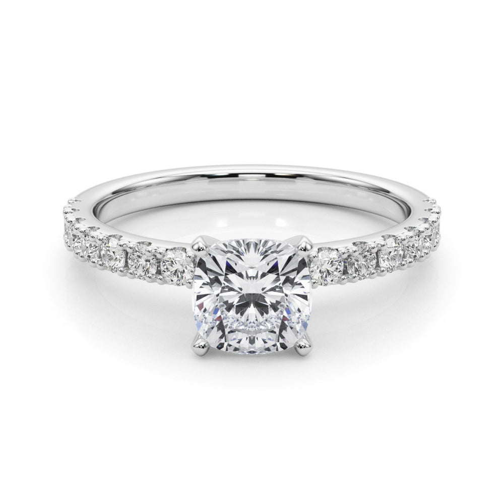 Sophisticated Remount Rng Round Diamond Engagement Ring — 9K/18K Gold & Platinum