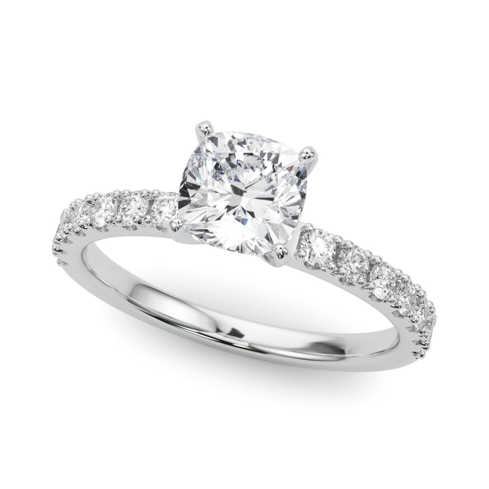 Sophisticated Remount Rng Round Diamond Engagement Ring — 9K/18K Gold & Platinum