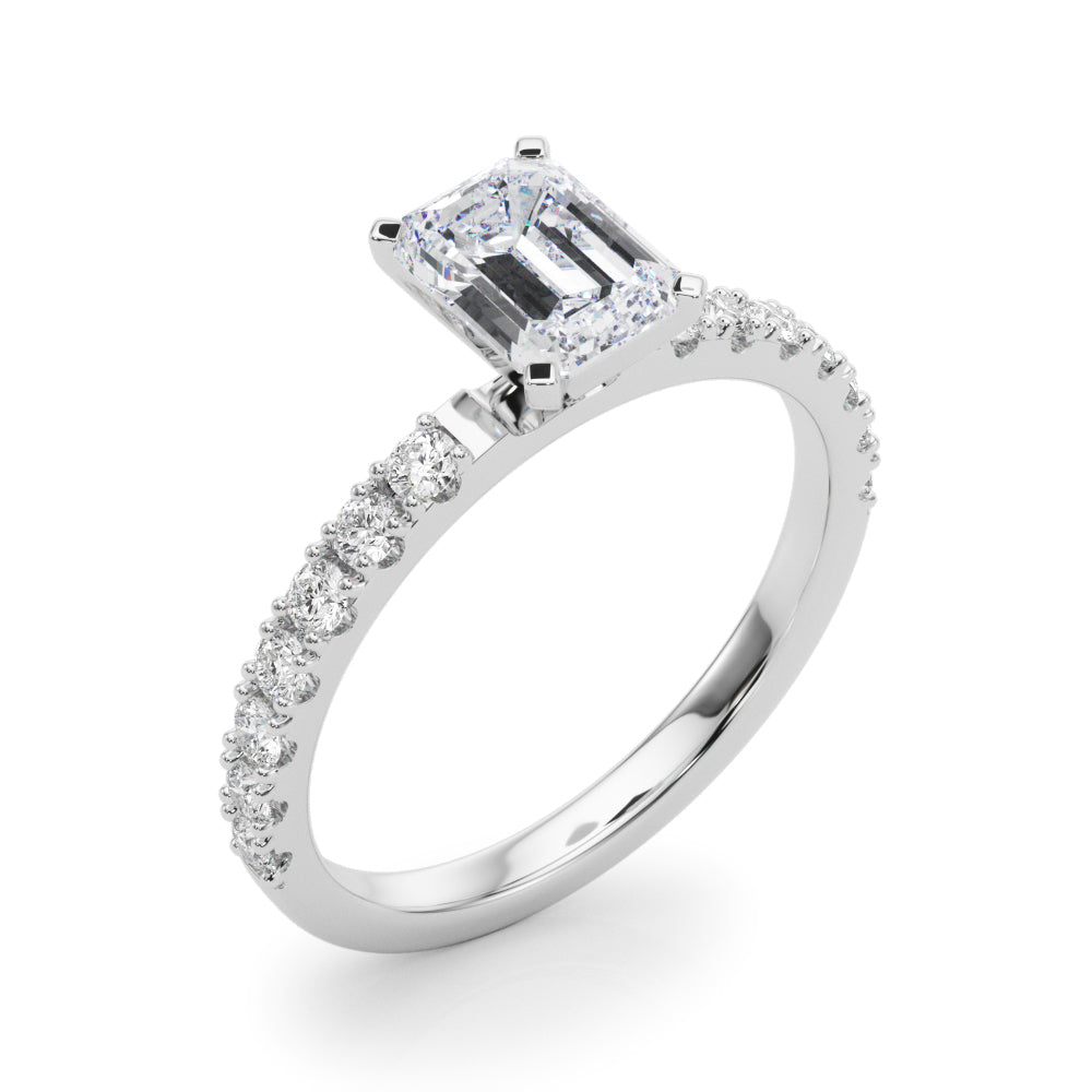 Sophisticated Remount Rng Round Diamond Engagement Ring — 9K/18K Gold & Platinum