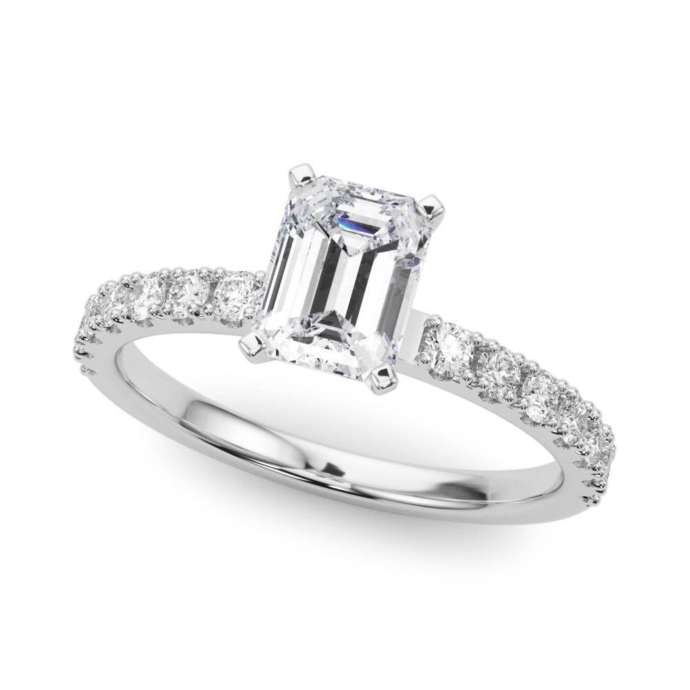 Sophisticated Remount Rng Round Diamond Engagement Ring — 9K/18K Gold & Platinum