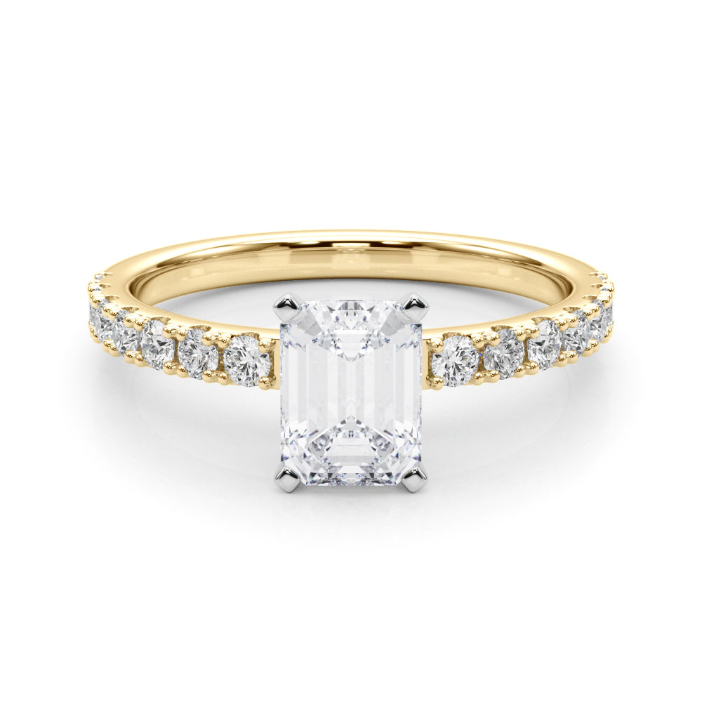 Sophisticated Remount Rng Round Diamond Engagement Ring — 9K/18K Gold & Platinum