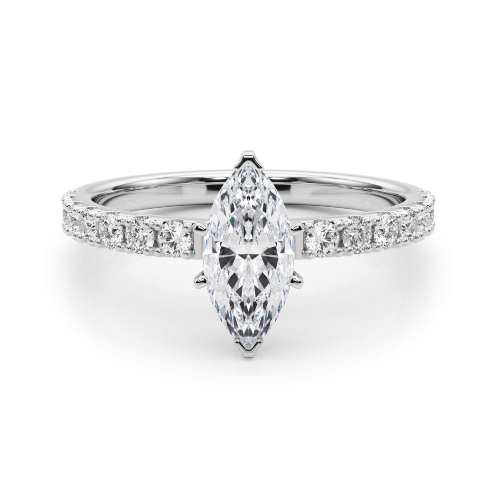 Sophisticated Remount Rng Round Diamond Engagement Ring — 9K/18K Gold & Platinum