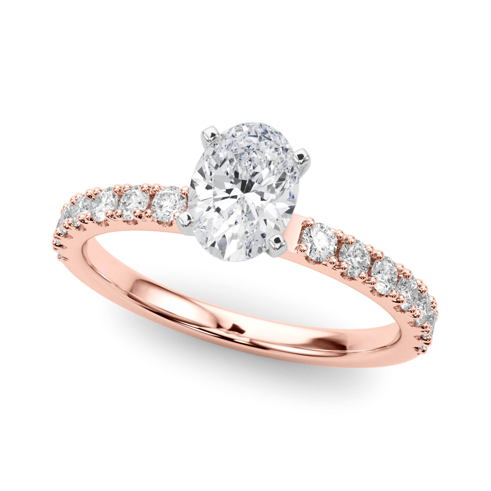 Sophisticated Remount Rng Round Diamond Engagement Ring — 9K/18K Gold & Platinum