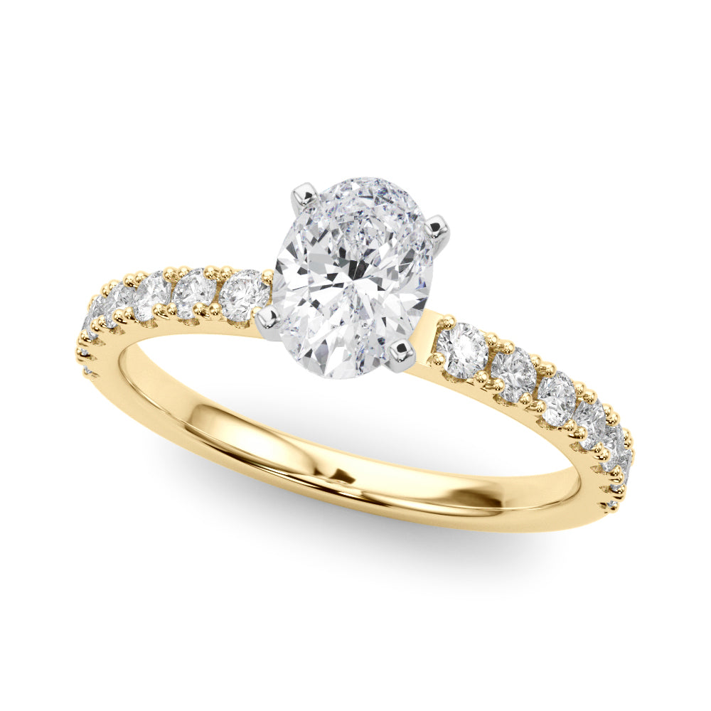 Sophisticated Remount Rng Round Diamond Engagement Ring — 9K/18K Gold & Platinum
