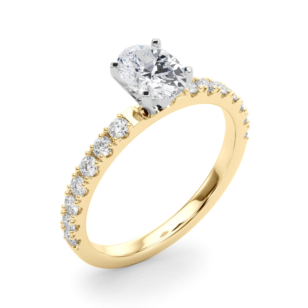 Sophisticated Remount Rng Round Diamond Engagement Ring — 9K/18K Gold & Platinum
