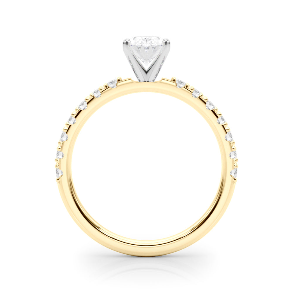 Sophisticated Remount Rng Round Diamond Engagement Ring — 9K/18K Gold & Platinum