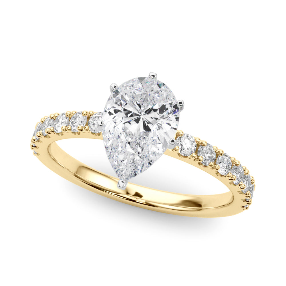 Sophisticated Remount Rng Round Diamond Engagement Ring — 9K/18K Gold & Platinum