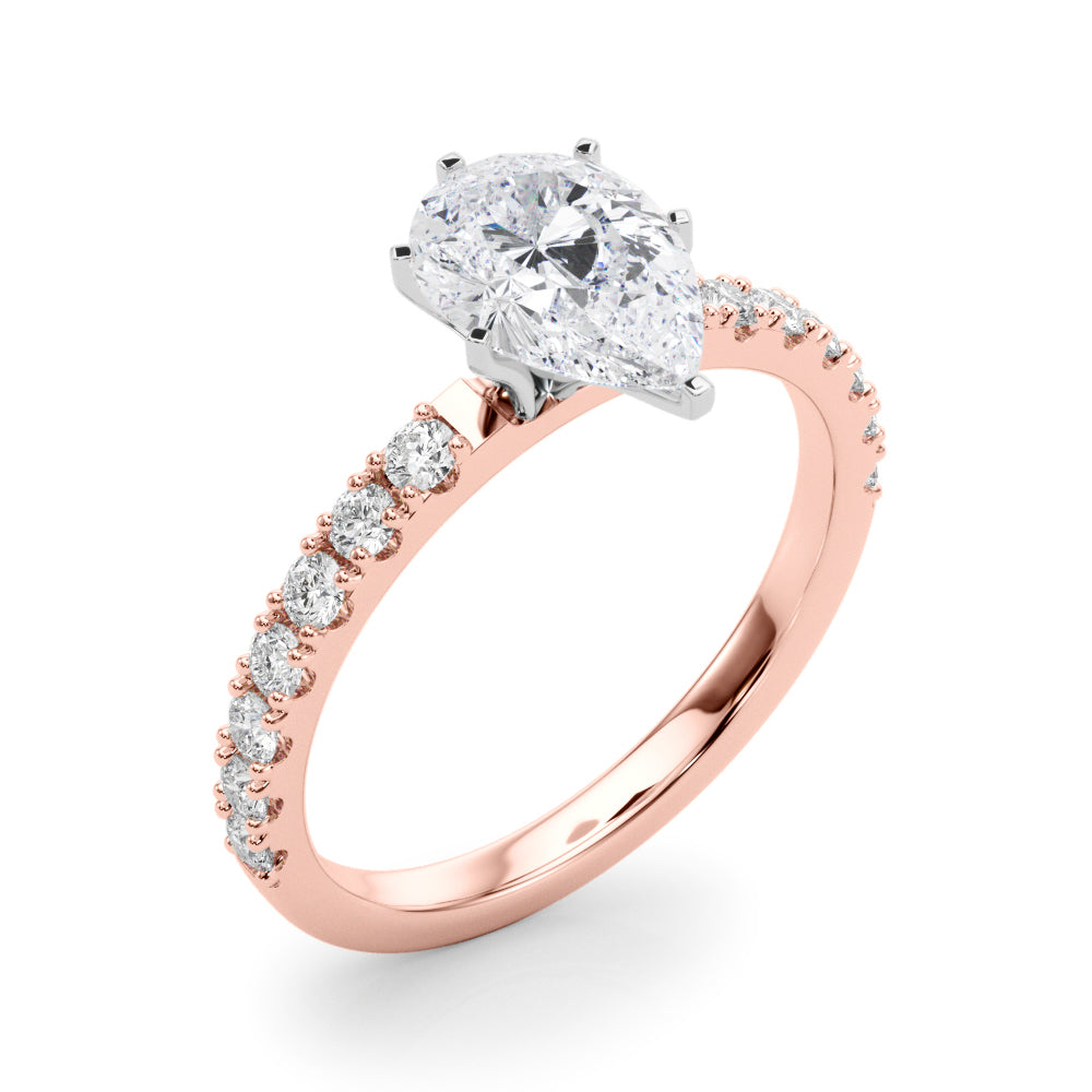 Sophisticated Remount Rng Round Diamond Engagement Ring — 9K/18K Gold & Platinum