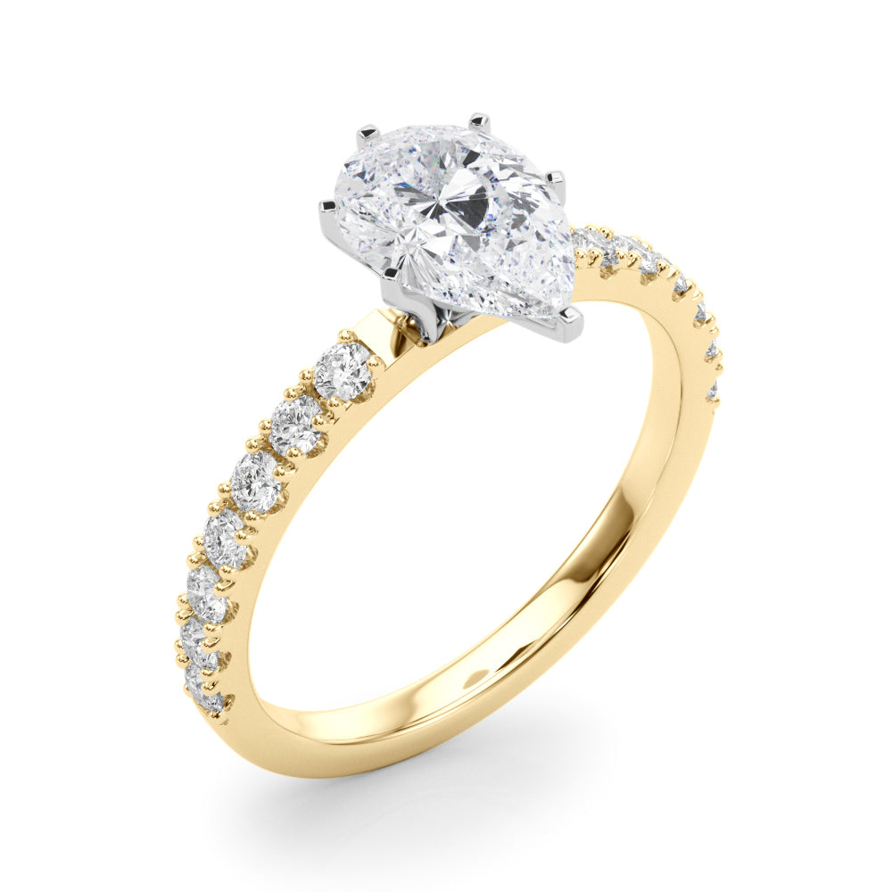 Sophisticated Remount Rng Round Diamond Engagement Ring — 9K/18K Gold & Platinum
