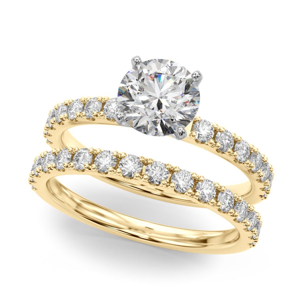 Sophisticated Remount Rng Round Diamond Engagement Ring — 9K/18K Gold & Platinum