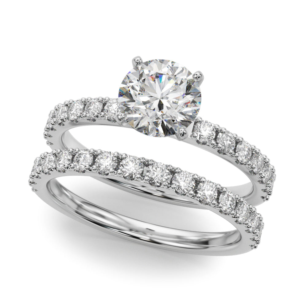 Sophisticated Remount Rng Round Diamond Engagement Ring — 9K/18K Gold & Platinum