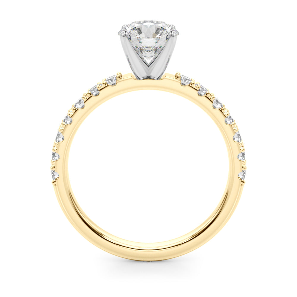 Sophisticated Remount Rng Round Diamond Engagement Ring — 9K/18K Gold & Platinum