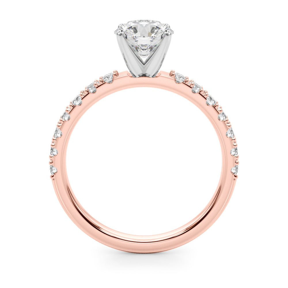 Sophisticated Remount Rng Round Diamond Engagement Ring — 9K/18K Gold & Platinum