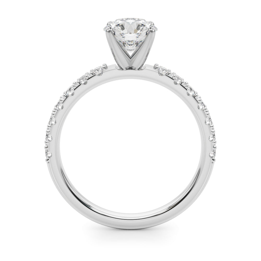 Sophisticated Remount Rng Round Diamond Engagement Ring — 9K/18K Gold & Platinum