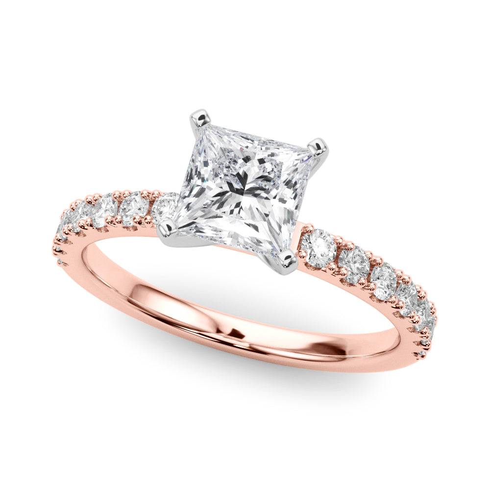 Sophisticated Remount Rng Round Diamond Engagement Ring — 9K/18K Gold & Platinum