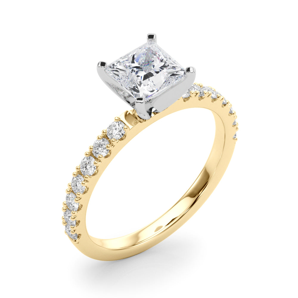 Sophisticated Remount Rng Round Diamond Engagement Ring — 9K/18K Gold & Platinum